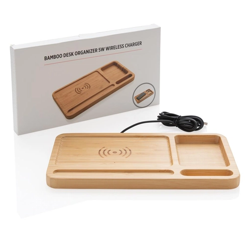 image du produit Organiseur de bureau avec chargeur à induction 5W