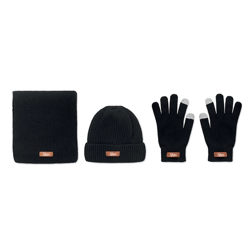 image du produit Pack d'hiver avec bonnet, gants et écharpe en PET recyclé