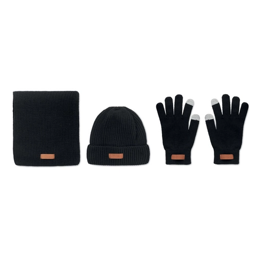 image du produit Pack d'hiver avec bonnet, gants et écharpe en PET recyclé