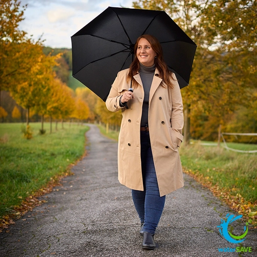 image du produit Parapluie de poche 107 cm en PET recyclé - baleinage en fibre de verre