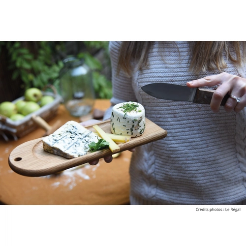 image du produit Planche apéro made in France en chêne français millésimé - avec cordelette tricolore