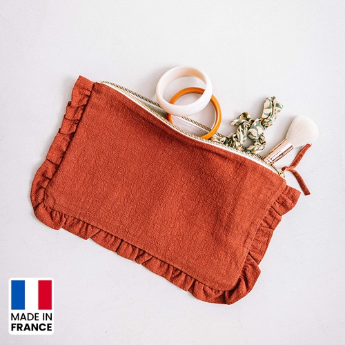 image du produit Pochette à volants Made in France - Lin cultivé en France