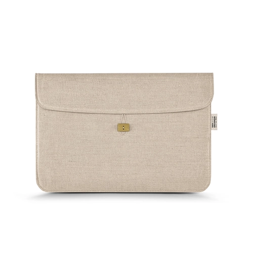 image du produit Pochette porte ordinateur ou porte documents en chanvre - label GOTS