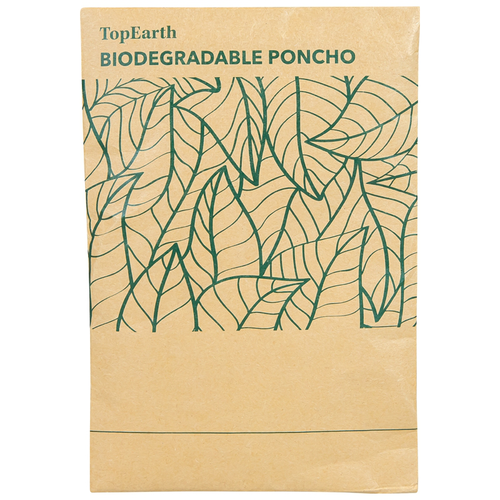 Poncho en plastique biodégrable, livré avec pochette