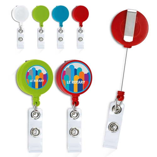 image du produit Porte badge extensible et rétractable - avec clip de ceinture au dos