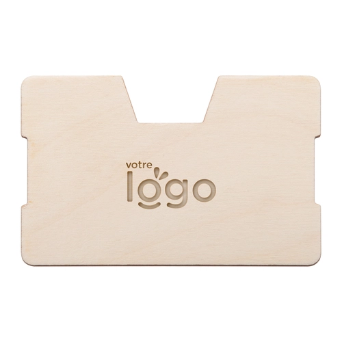 image du produit Porte cartes en bois avec élastique