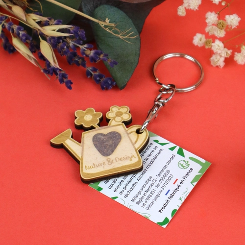 image du produit Porte-clé graines et bois