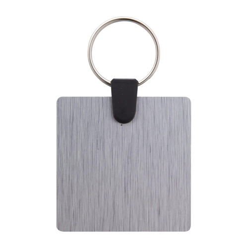 image du produit Porte clés carré en aluminium brossé