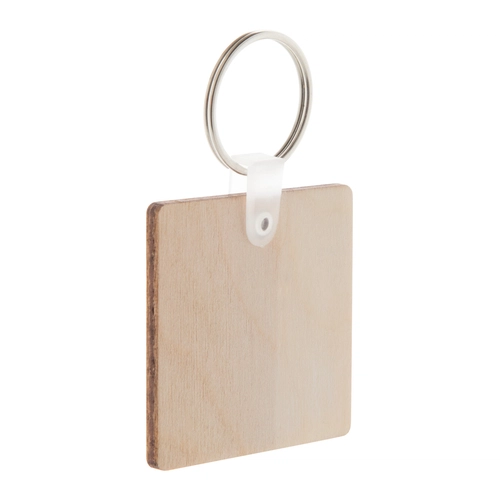 image du produit Porte clés carré en bois de bouleau WOODY C