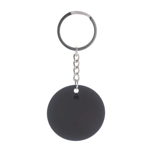 image du produit Porte-clés en acier inoxydable recyclé en forme ronde
