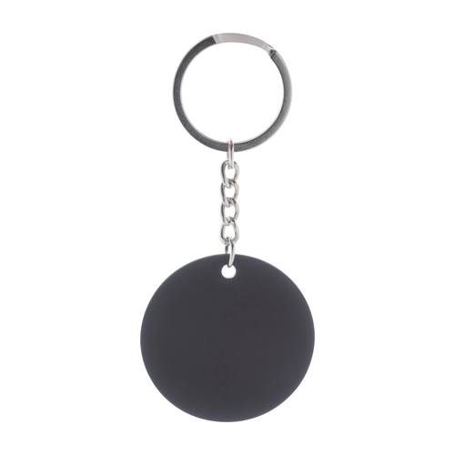 image du produit Porte-clés en acier inoxydable recyclé en forme ronde