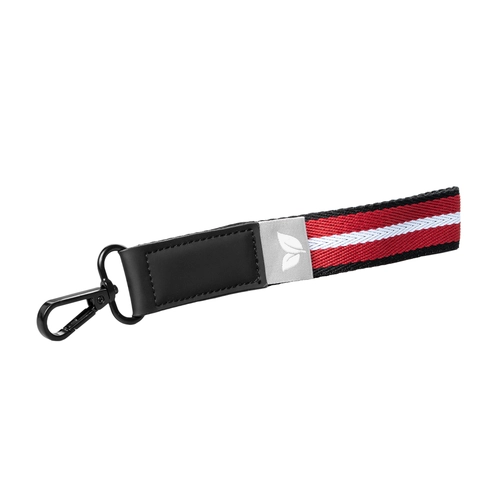 image du produit Porte-clés en rPET tissé motif chevron avec mousqueton à pression