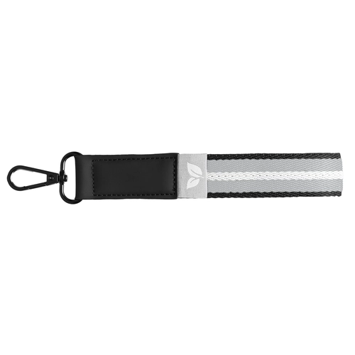 image du produit Porte-clés en rPET tissé motif chevron avec mousqueton à pression