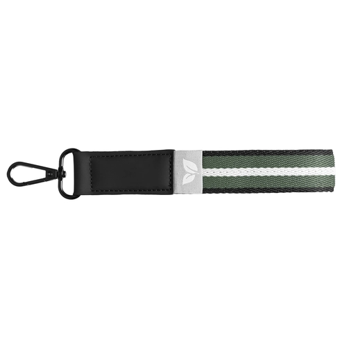 image du produit Porte-clés en rPET tissé motif chevron avec mousqueton à pression