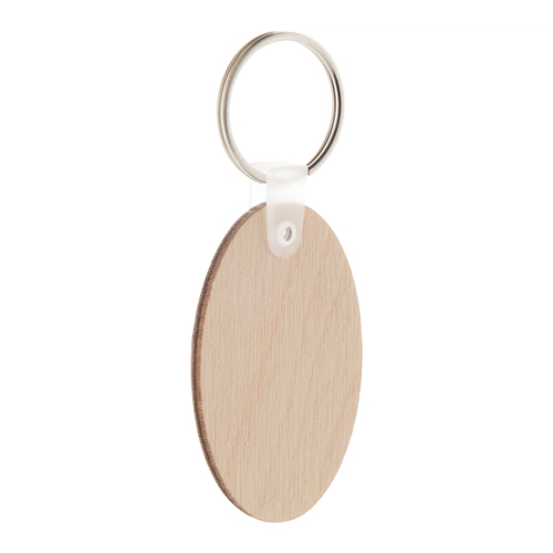 image du produit Porte clés ovale en bois de bouleau WOODY B