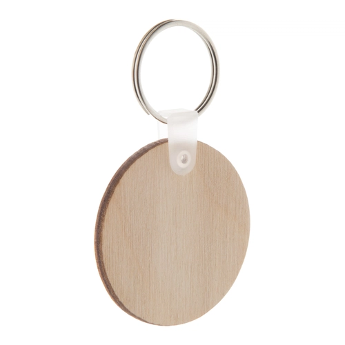 image du produit Porte clés rond en bois de bouleau WOODY A