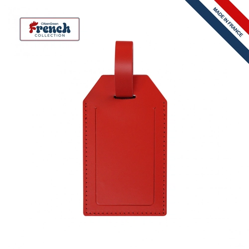 image du produit Porte-étiquette bagage en cuir régénéré - made in France