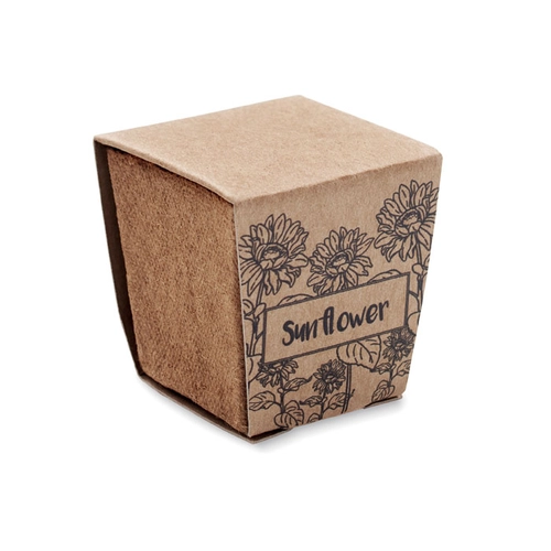 image du produit Pot de tourbe biodégradable avec graines de tournesol