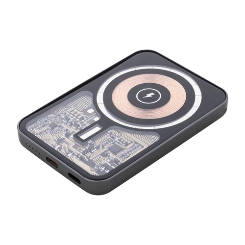 image du produit Power bank en aluminium recyclé avec boîtier semi-transparent