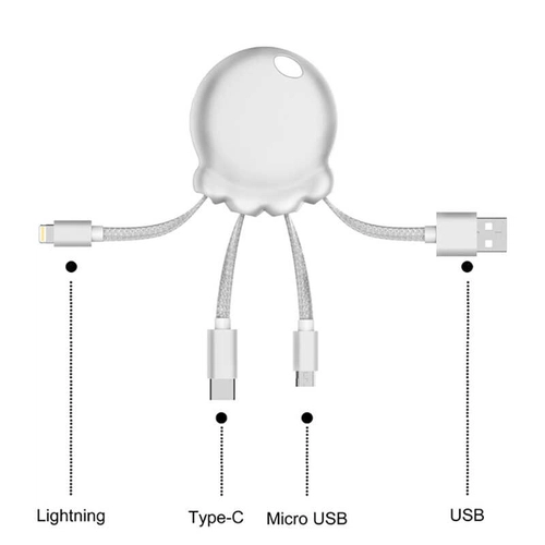 image du produit Powerbank avec multicâble et porte clés 1000 mAh