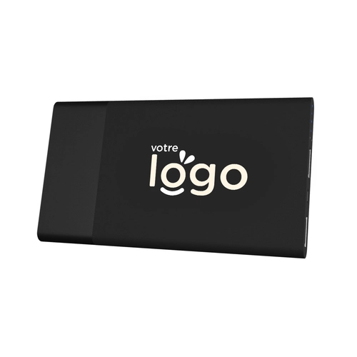 image du produit Powerbank bi-matière 5000 mAh avec logo lumineux