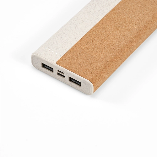 image du produit Powerbank en liège et paille de blé - batterie nomade 10 000 mAh