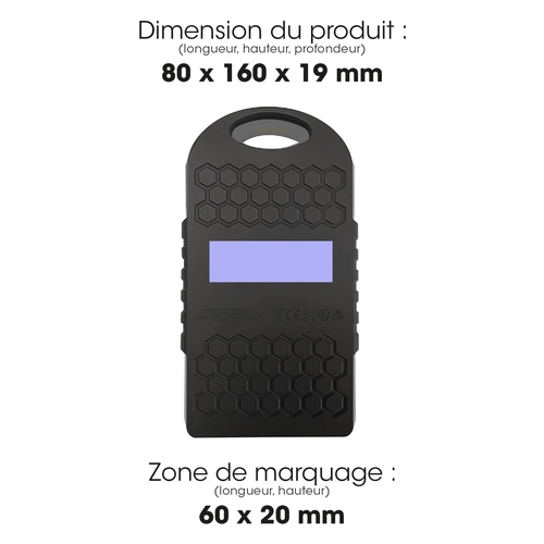 image du produit Powerbank solaire renforcée anti-chocs - 10000 mAh