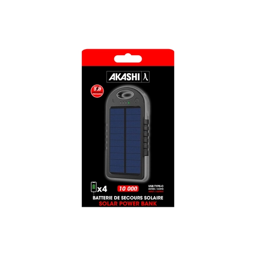 image du produit Powerbank solaire renforcée anti-chocs - 10000 mAh