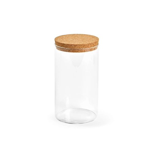 image du produit Récipient 1015 ml en verre borosilicate - pot en verre avec couvercle en liège