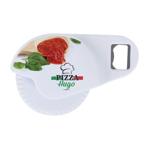 image du produit Roulette à pizza en plastique avec son décapsleur