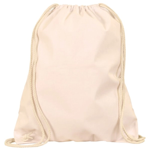 image du produit Sac à dos 100% coton avec fermeture à cordon - livraison Express