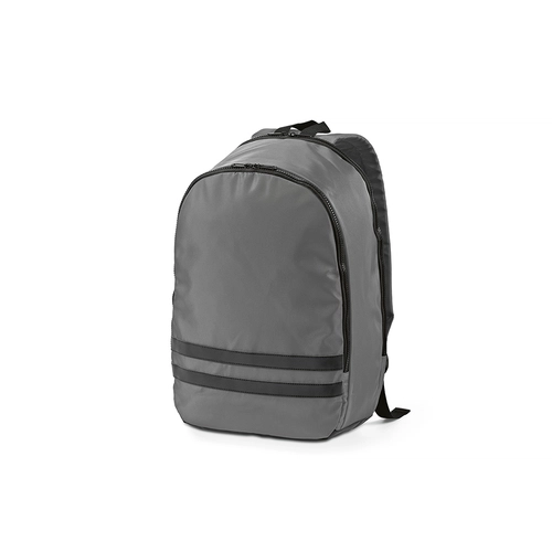 image du produit Sac à dos 18l en RPET avec compartiment pour PC - deux bandes noires réfléchissantes