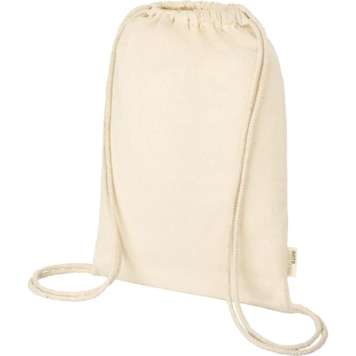 image du produit Sac à dos en coton avec fermeture à cordon - sac 140g 5 litres certifié GOTS