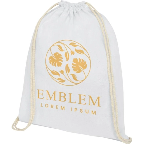 image du produit Sac à dos en coton avec fermeture à cordon - sac à dos 140g 5 litres