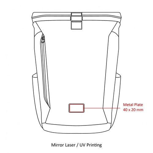 image du produit Sac à dos pour ordinateur à enroulement - en plastique recyclé dans l'océan