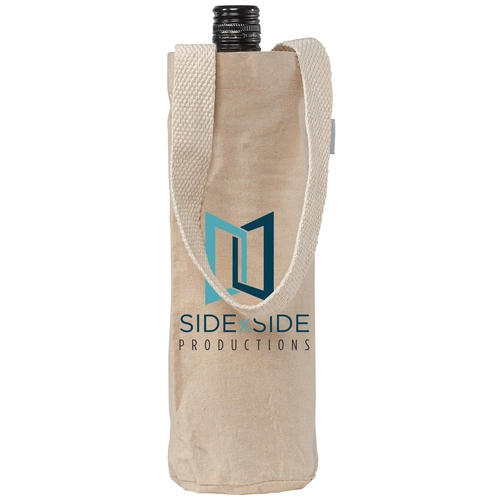 image du produit Sac à vin en coton recyclé de 180 g/m²