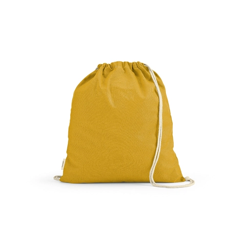 image du produit Sac avec cordon de serrage en coton recyclé et RPET- Sac pochon 140g/m2