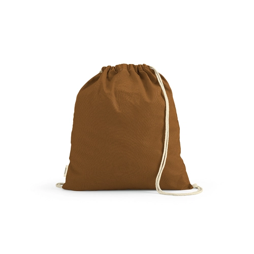 image du produit Sac avec cordon de serrage en coton recyclé et RPET- Sac pochon 140g/m2