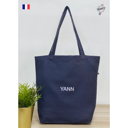 image du produit Sac cabas 220gr/m2 aspect jean - origine France garantie avec anses cordon