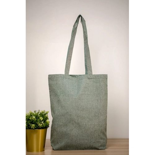 image du produit Sac cabas en coton recyclé 150gr avec soufflet 10cm - coton certifié GRS