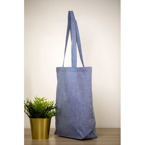 image du produit Sac cabas en coton recyclé 150gr avec soufflet 10cm - coton certifié GRS