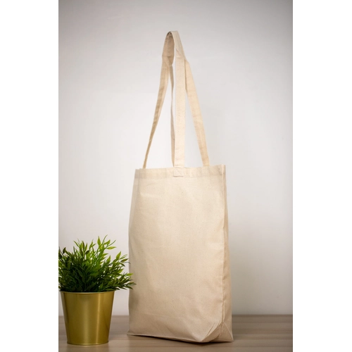 image du produit Sac cabas en coton recyclé 150gr avec soufflet 10cm - coton certifié GRS