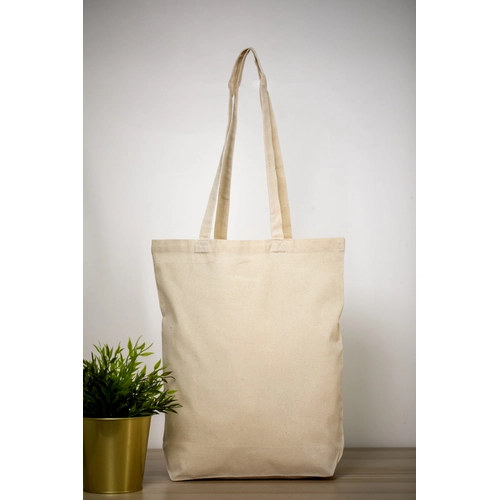 image du produit Sac cabas en coton recyclé 150gr avec soufflet 10cm - coton certifié GRS