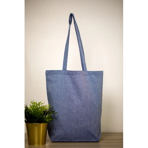 image du produit Sac cabas en coton recyclé 150gr avec soufflet 10cm - coton certifié GRS