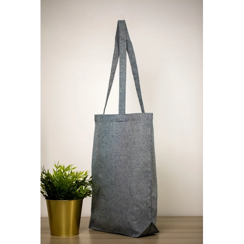 image du produit Sac cabas en coton recyclé 150gr avec soufflet 10cm - coton certifié GRS