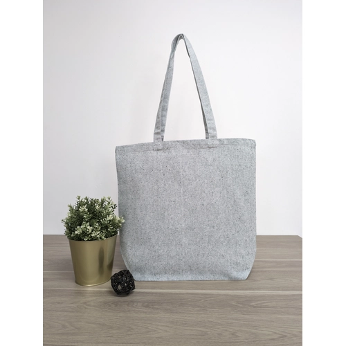 image du produit Sac cabas en coton recyclé 280gr avec soufflet 15cm - coton certifié GRS