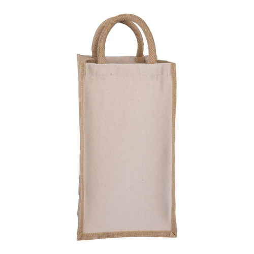 image du produit Sac cabas pour 4 bouteille en jute 100% naturelle