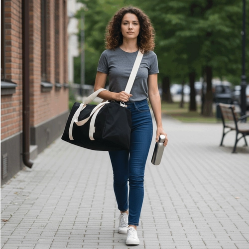 image du produit Sac de sport en coton et polyester recyclés