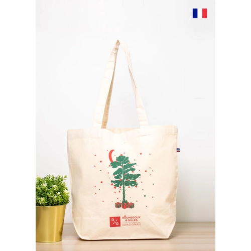 image du produit Sac en coton BIO avec soufflet en bas - Sac Made in France 280gr/m2