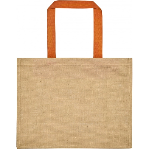 image du produit Sac en jute avec poignées en toile de coton teintée